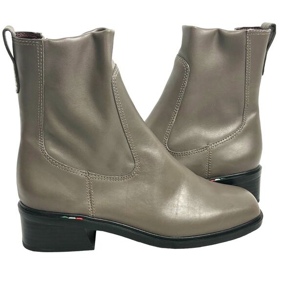 Franco Sarto Shoes - Franco Sarto Gracelyn Leather Square Toe Zip Ankle Boot Size 9.5 Wide NEW